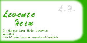 levente heim business card